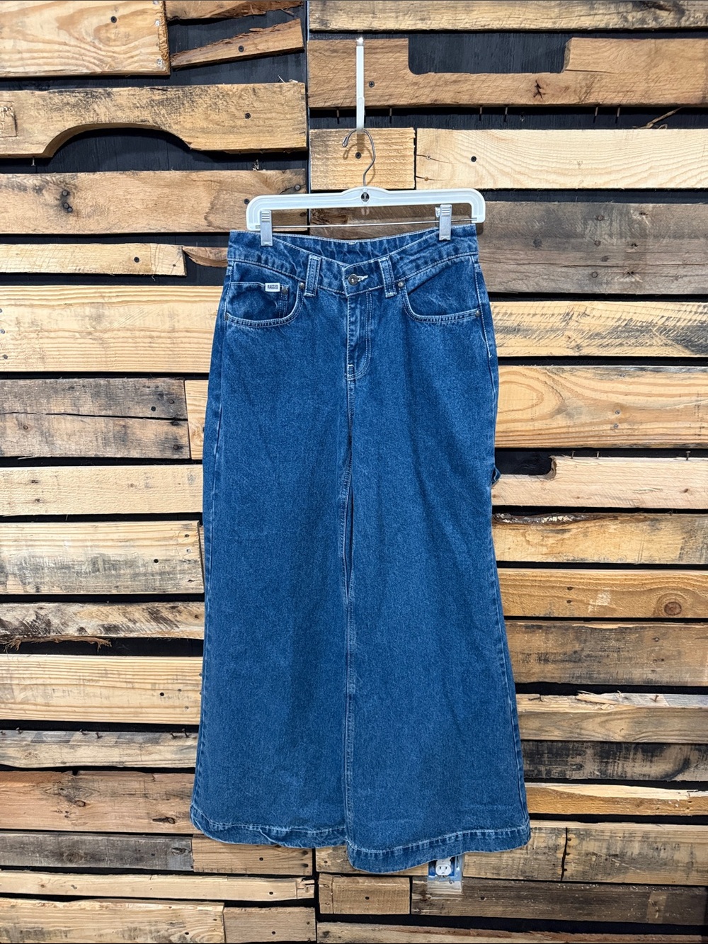 Ragged Carpenter Style Wide Leg Oversized Patch Pocket Jeans Size 26 NWT‎